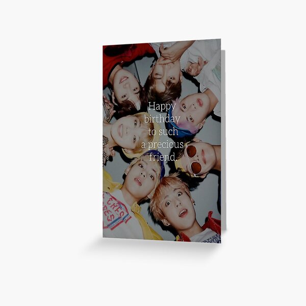 Item preview, Tarjeta de cumpleaños BTS para un amigo designed and sold by PaperMoonKPOP.