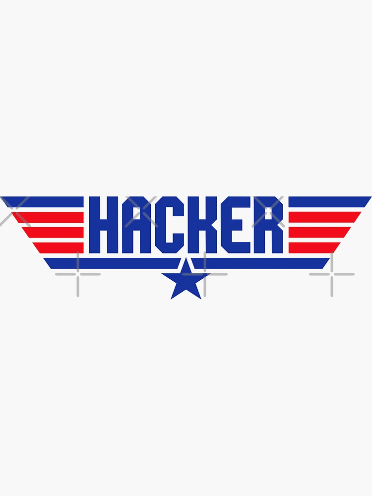Thumbnail 3 of 3, Sticker, Hacker Top Gun Contrast designed and sold by adidabu.