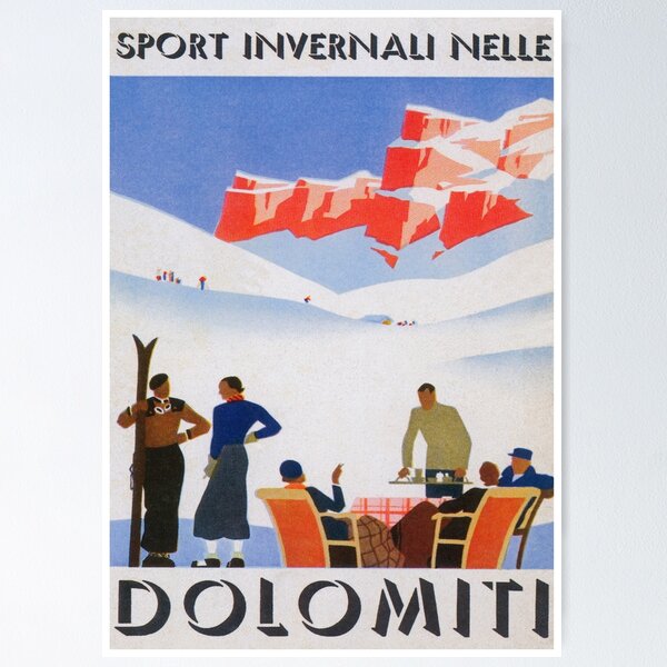 Artikelvorschau, Weinlese-Reise-Plakat der Dolomit-Italien entworfen und verkauft von vintagevivian.