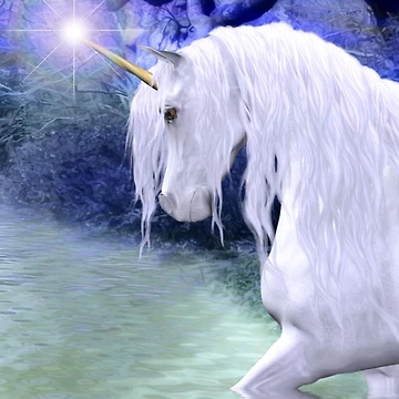 Artwork thumbnail, Star .. a white unicorn by LoneAngel