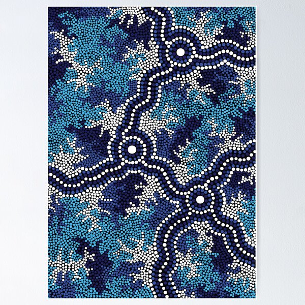 Artikelvorschau, Authentische Aborigine-Kunst - Wetland Dreaming 2 entworfen und verkauft von HogarthArts.
