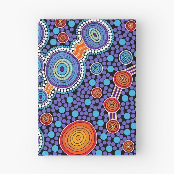 Aperçu de l'œuvre Art aborigène authentique - The Journey Blue créée et vendue par HogarthArts.