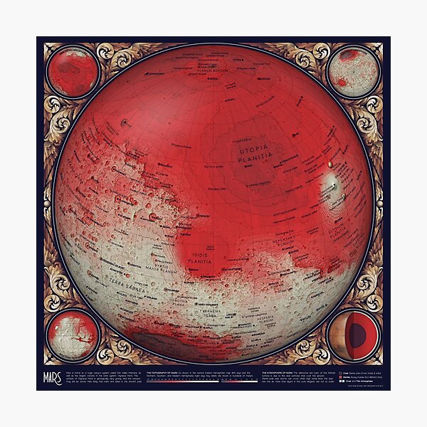 Aperçu de l'œuvre Une carte de Mars créée et vendue par EleanorLutz.