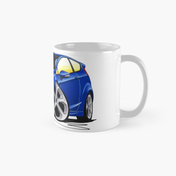 Item preview, Ford Fiesta (Mk7) ST Blue designed and sold by Yeomans Cartoons.