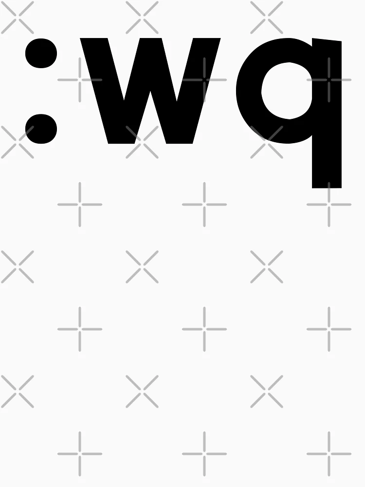 Imagen 7 de 7, Camiseta esencial con la obra : wq - Diseño divertido del codificador que muestra cómo guardar y salir de Vi / Vim - Texto negro, diseñada y vendida por ramiro.