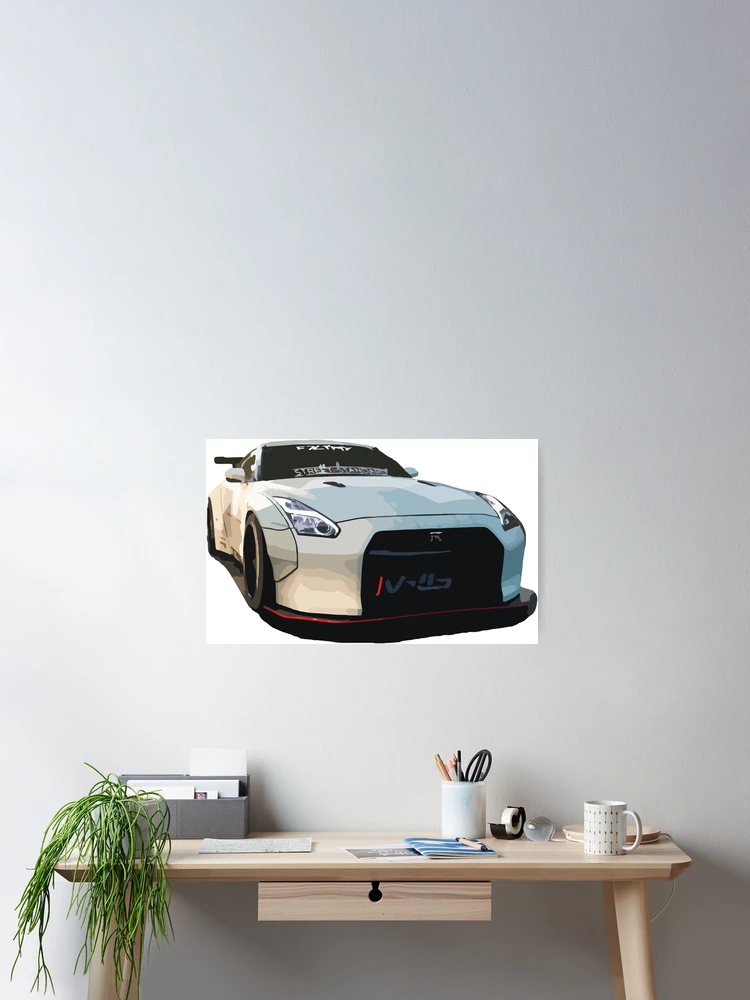 Thumbnail 2 of 3, Poster, Nissan GT-R R35 Skyline - front designed and sold by chunknozza.