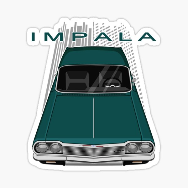 Aperçu de l'œuvre Chevrolet Impala SS 1964 - lagoon aqua créée et vendue par V8social.