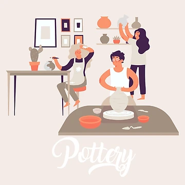 Artwork thumbnail, Pottery at Home by Teequeque