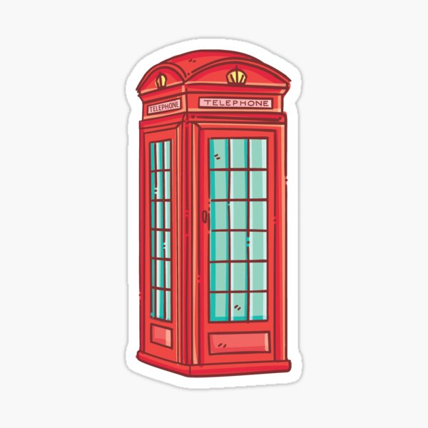 Aperçu de l'œuvre Cabine téléphonique à thème rouge de Londres créée et vendue par RipDesigns.