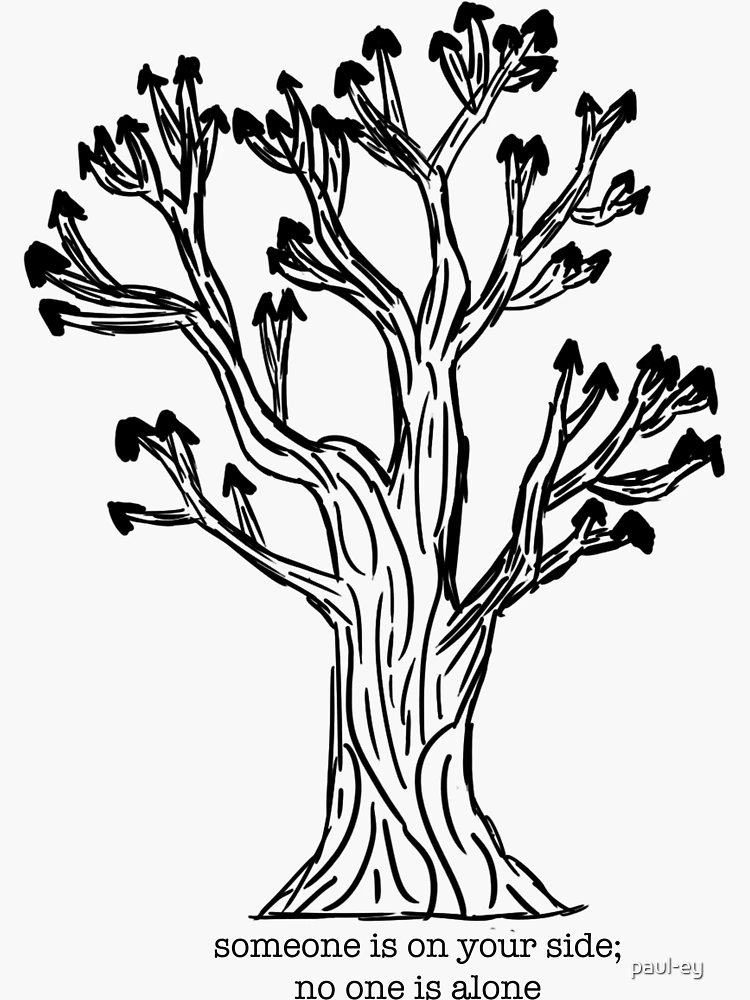 Imagen 3 de 3, Pegatina con la obra Into The Woods: Nadie está solo árbol, diseñada y vendida por paul-ey.