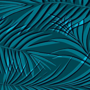 Artwork thumbnail, Palm leaf turquoise by Milatoo