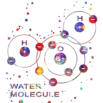 Artwork thumbnail, Water Molecule by Rosaliartbook