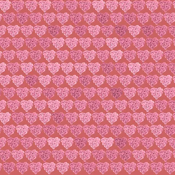 Artwork thumbnail, Pink roses heart pattern by wagnerps