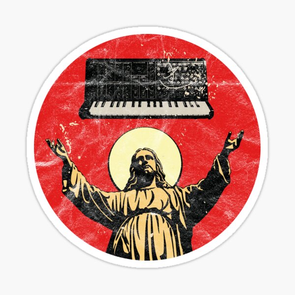 Artikelvorschau, Vintage Synthesizer Jesus Analog - Synth Nerd design entworfen und verkauft von A-Fashion.