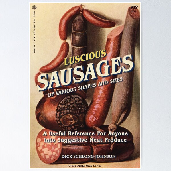 Item preview, Deliciosas salchichas de todas las formas y tamaños designed and sold by vintage-covers.