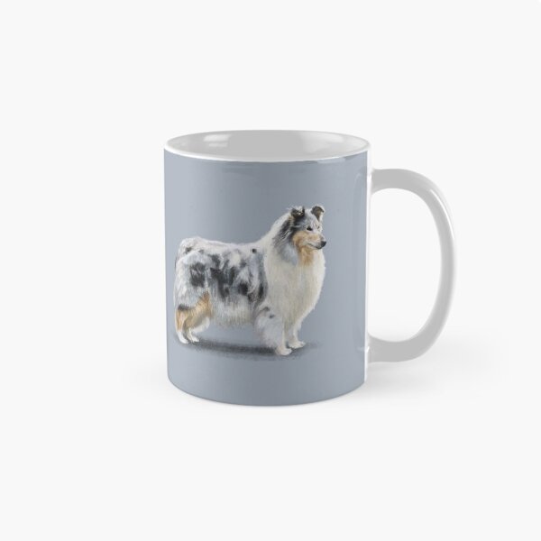 Aperçu de l'œuvre Le Merle Rough Collie créée et vendue par Elspeth Rose Design.