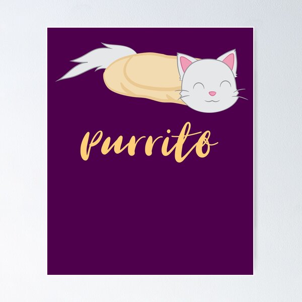 Artikelvorschau, Purrito - lustiges Wortspiel mit Katze entworfen und verkauft von palaodesigns.