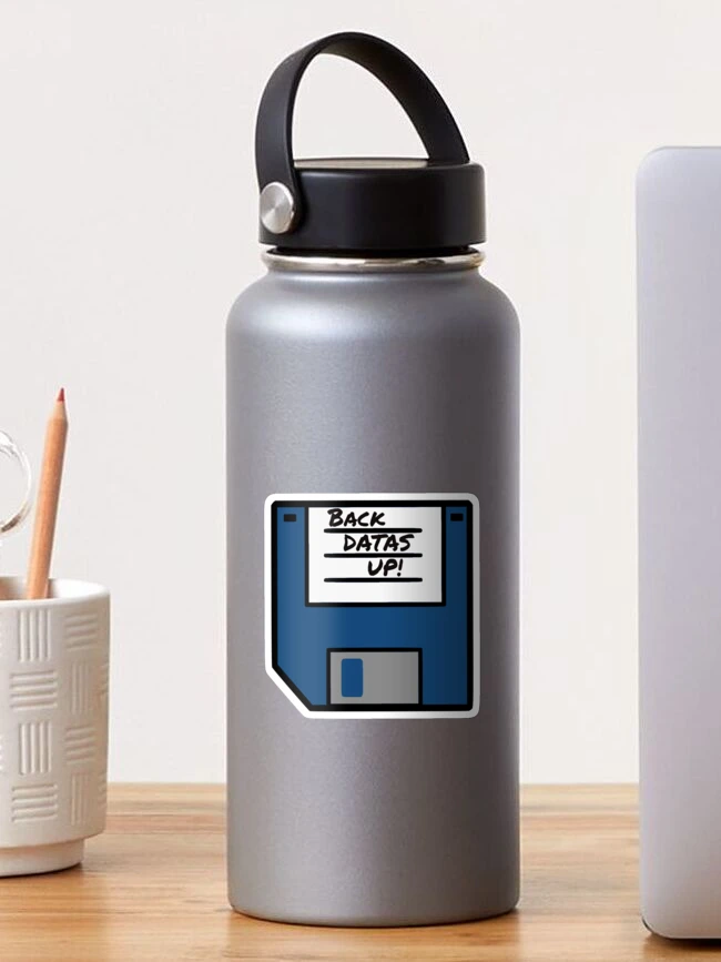 Thumbnail 1 of 3, Sticker, Back Datas Up! Floppy Disk designed and sold by Hackmethod.