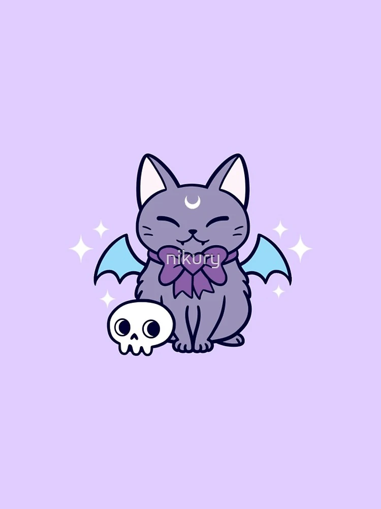 Thumbnail 4 of 4, iPhone Case, Black Bat Kitten 01 | Nikury designed and sold by nikury.