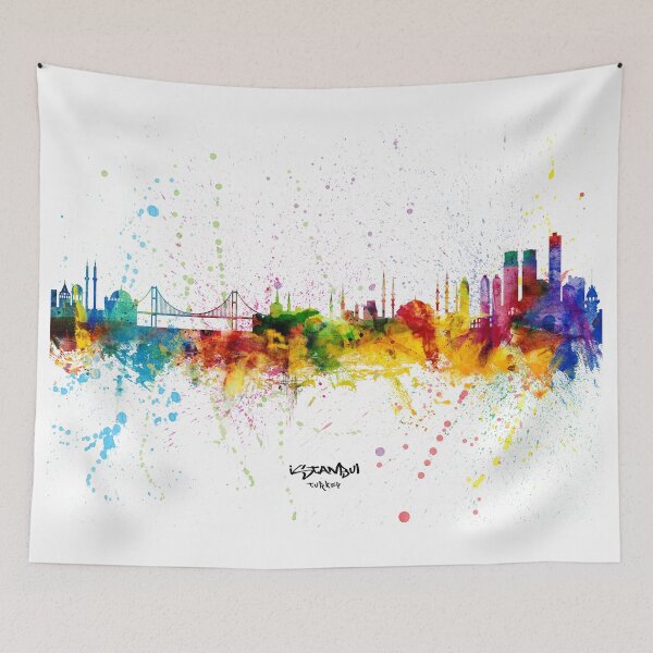 Aperçu de l'œuvre Istanbul Turkey Skyline créée et vendue par ArtPrints.