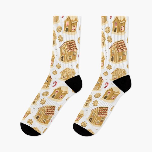 Item preview, Gingerbread houses and cookies pattern designed and sold by HelgaScand.