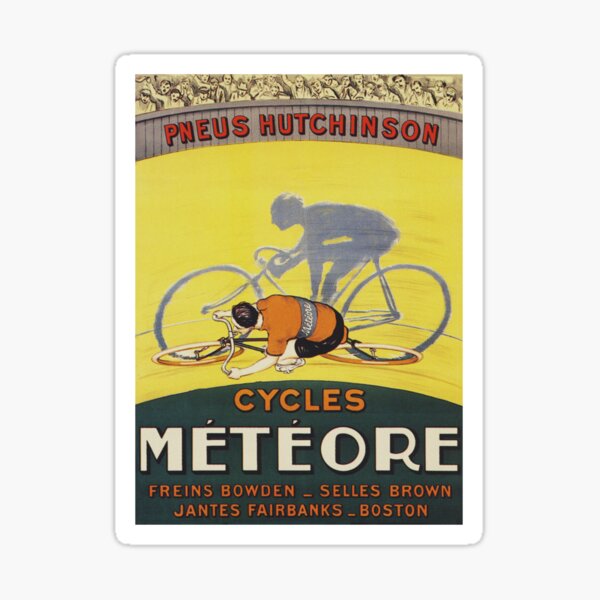 Aperçu de l'œuvre Cycles Meteore, affiche vintage de bicyclette créée et vendue par vintagevivian.