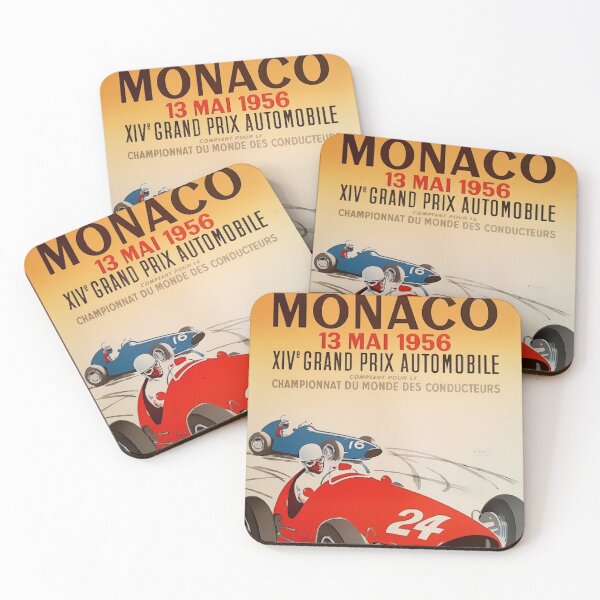 Item preview, Monaco Grand Prix 1956 Poster - Classic Vintage F1 Racing Art designed and sold by Road To Track.