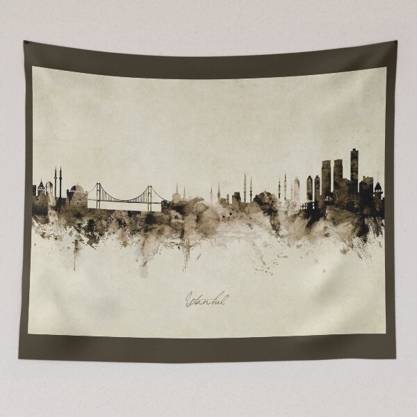 Aperçu de l'œuvre Istanbul Turkey Skyline créée et vendue par ArtPrints.