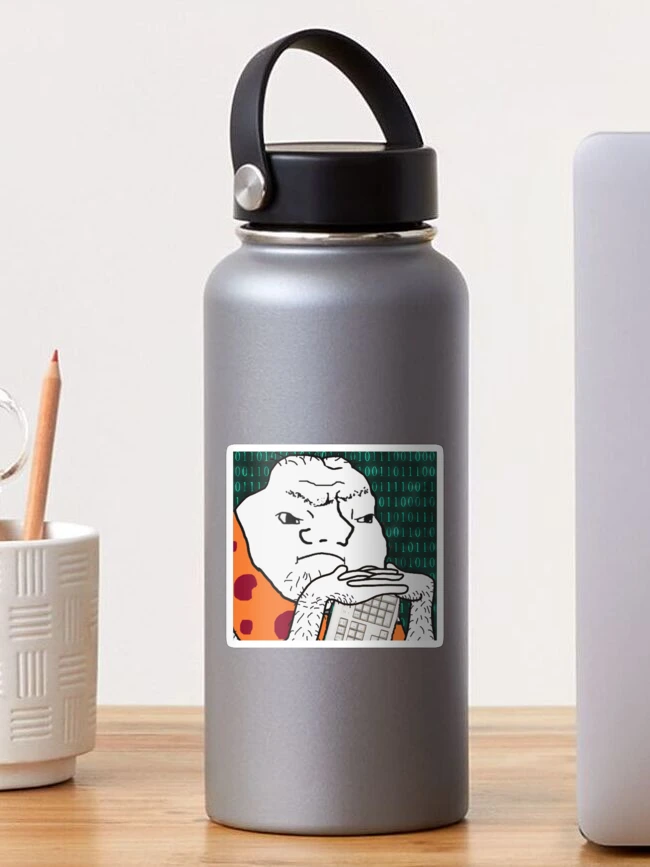 Thumbnail 1 of 3, Sticker, Programmer Grug designed and sold by colossalbreaker.
