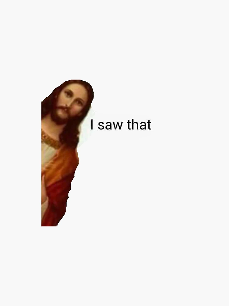 Thumbnail 3 von 3, Sticker, Jesus, ich habe dieses Meme gesehen designt und verkauft von maeveh7.
