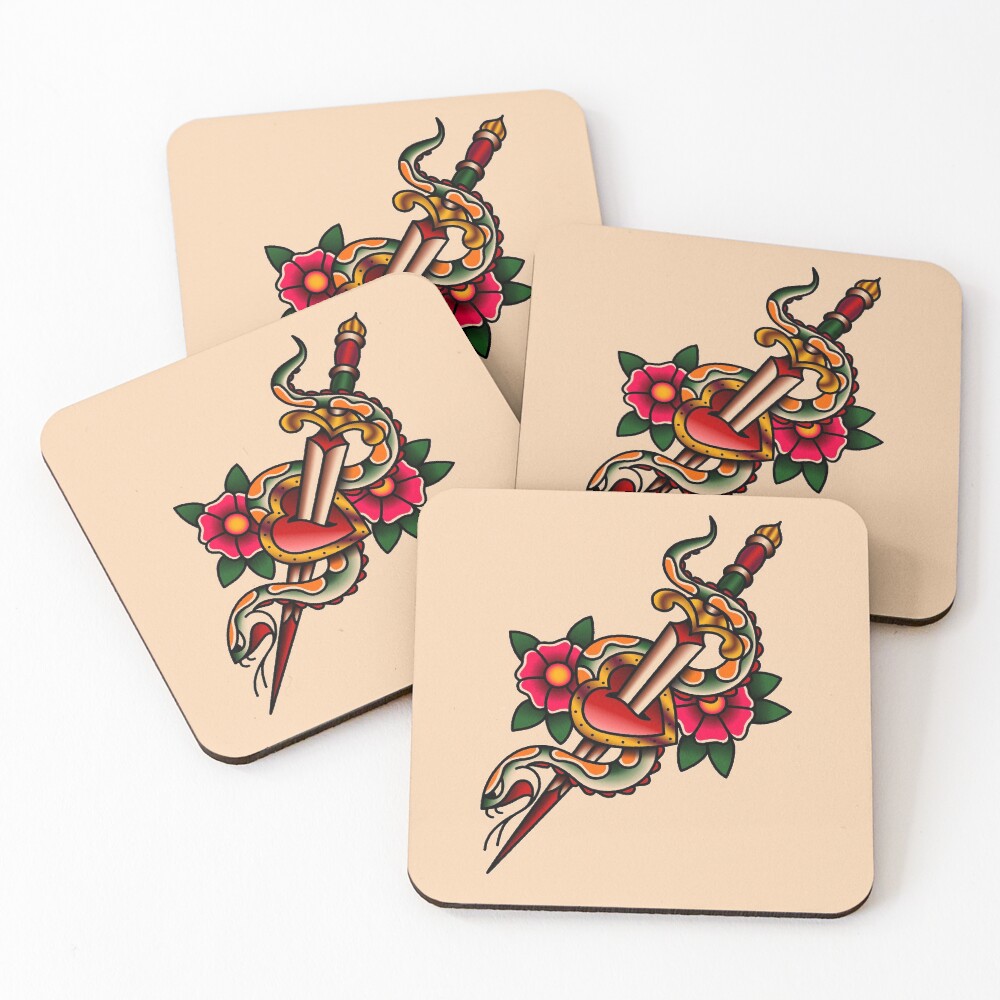 Aperçu de l'œuvre Dessous de verre (lot de 4) créée et vendue par salty-dog.
