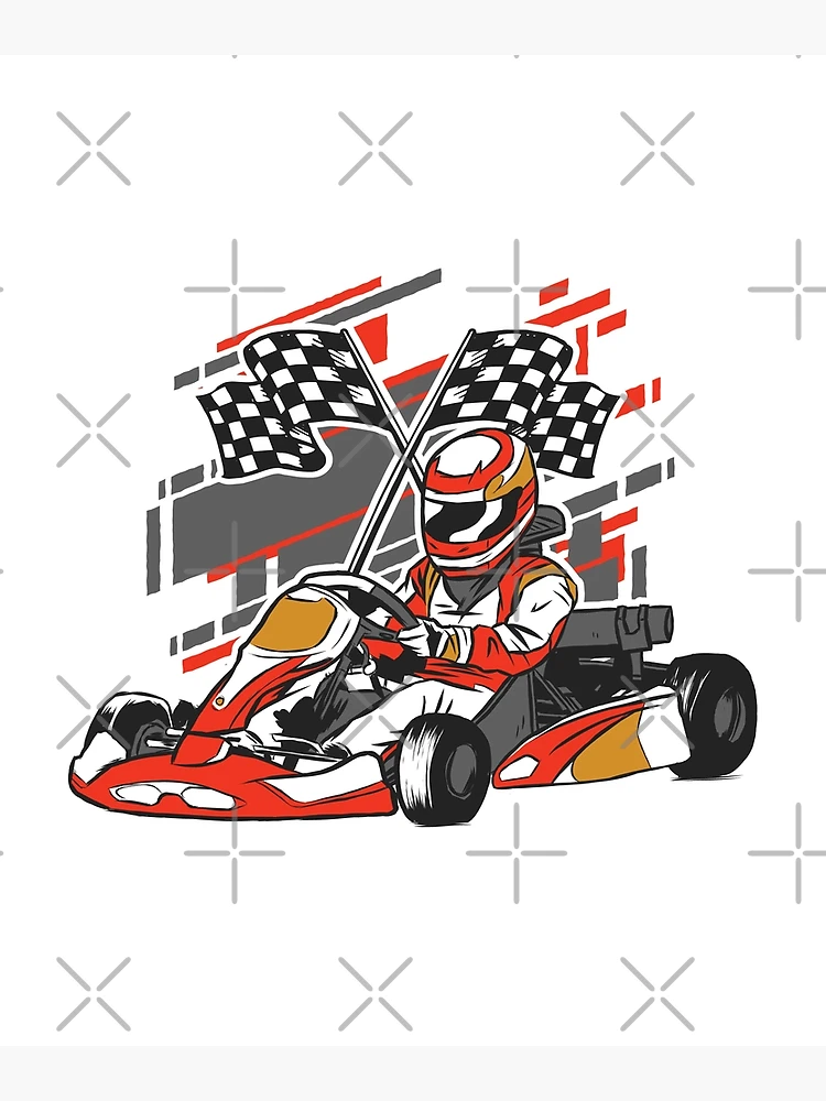 Thumbnail 3 von 3, Poster, Gokart, Kart, Rennfahrer designt und verkauft von DerSenat.
