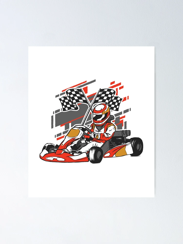 Thumbnail 1 von 3, Poster, Gokart, Kart, Rennfahrer designt und verkauft von DerSenat.
