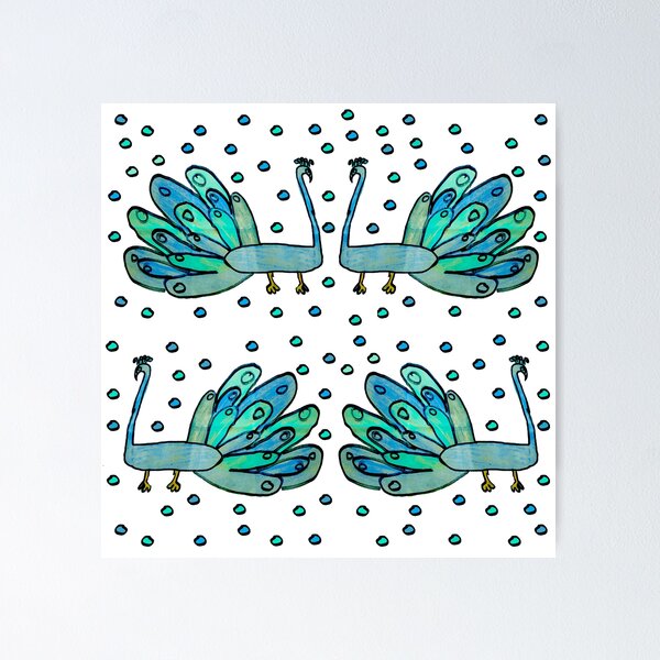 Item preview, Janice's Blue Peacocks designed and sold by CCTransition.