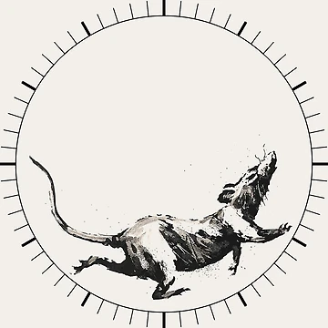 Artwork thumbnail, Rat Clock - Banksy by Sergey S