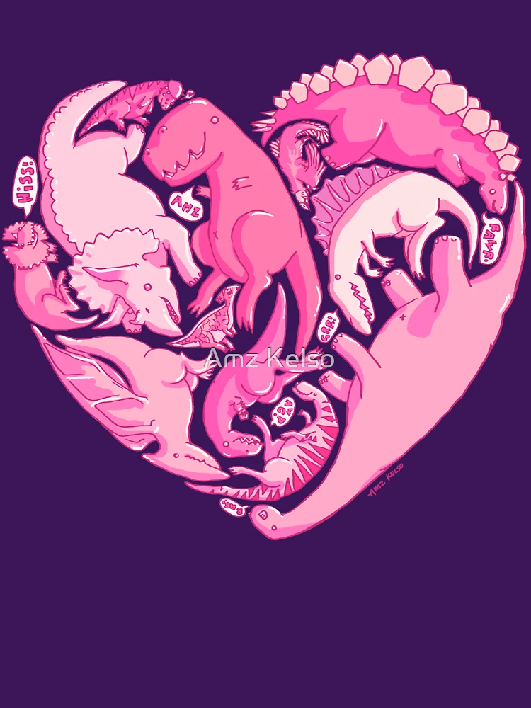 Aperçu 7 sur 7. T-shirt essentiel avec l'œuvre Loveasaurus créée et vendue par Amz Kelso.