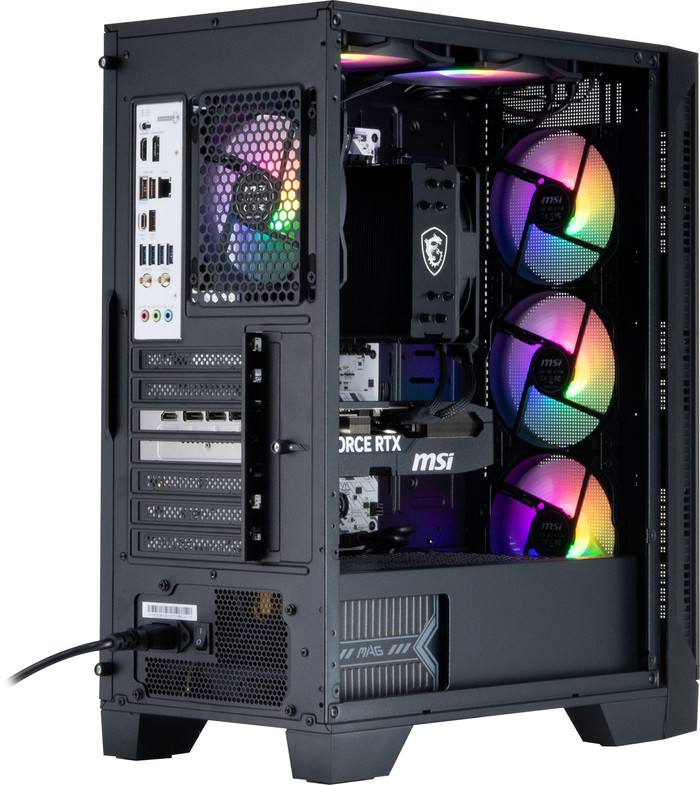 Cobalt x Powered by MSI - Tier 2 - RTX 5070 - Ryzen 7 9700X - 32GB - 2TB SSD achterkant