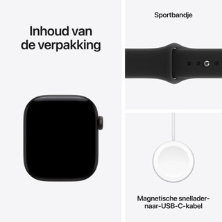 Apple Watch Series 12 42mm Black Sport Band M/L