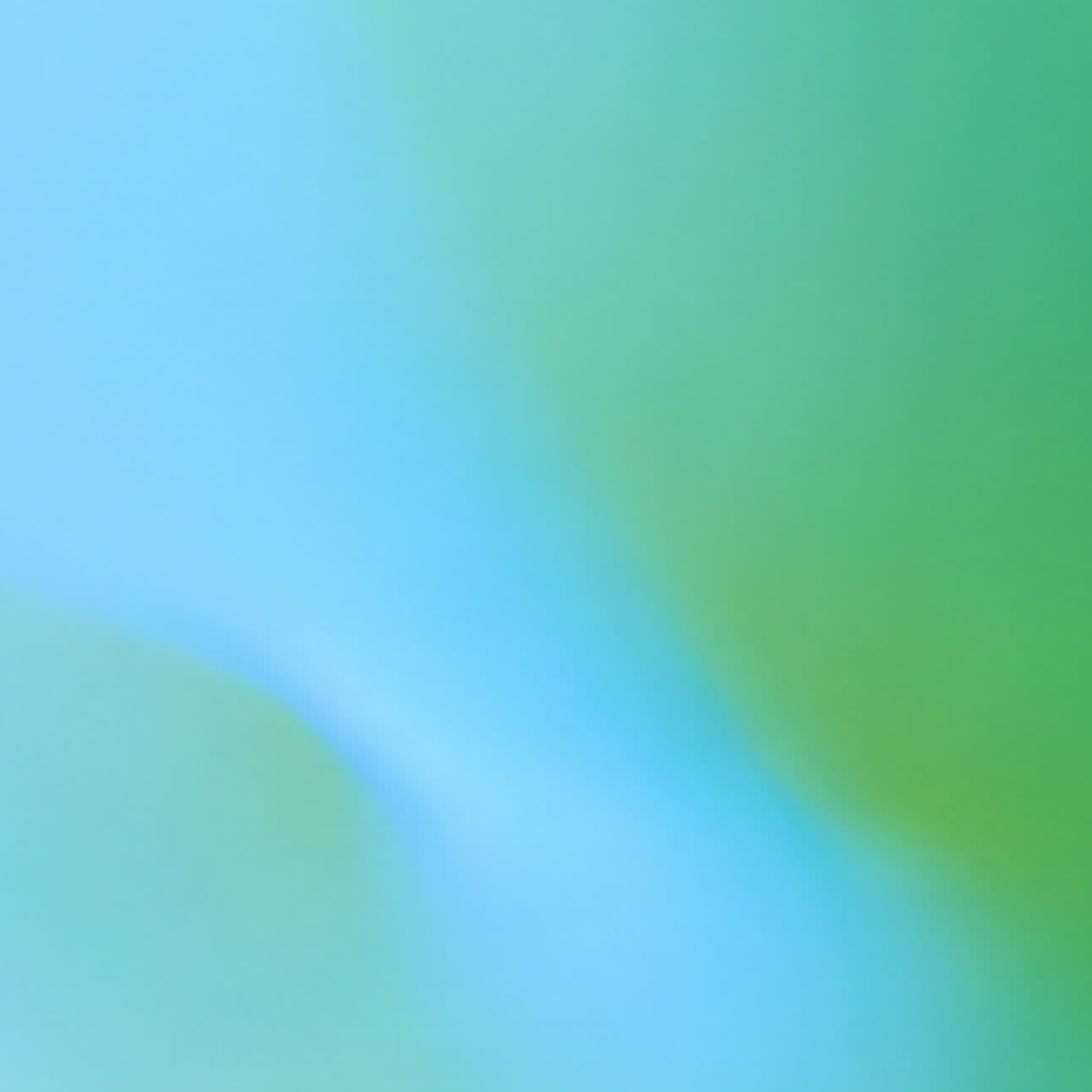 Pale blue and green shapes blend in a soft abstract gradient.