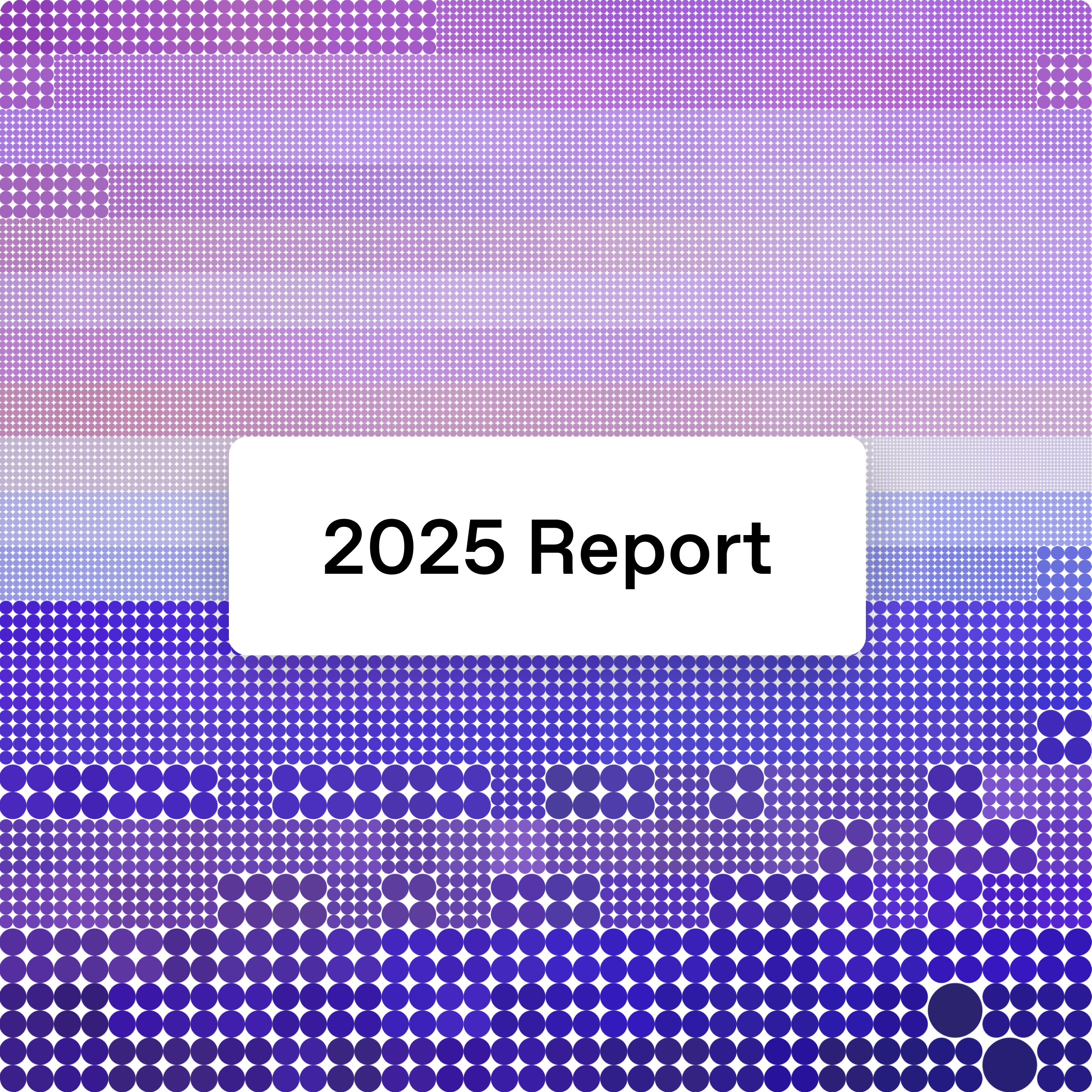 fioletowe tło z tekstem „Raport 2025”