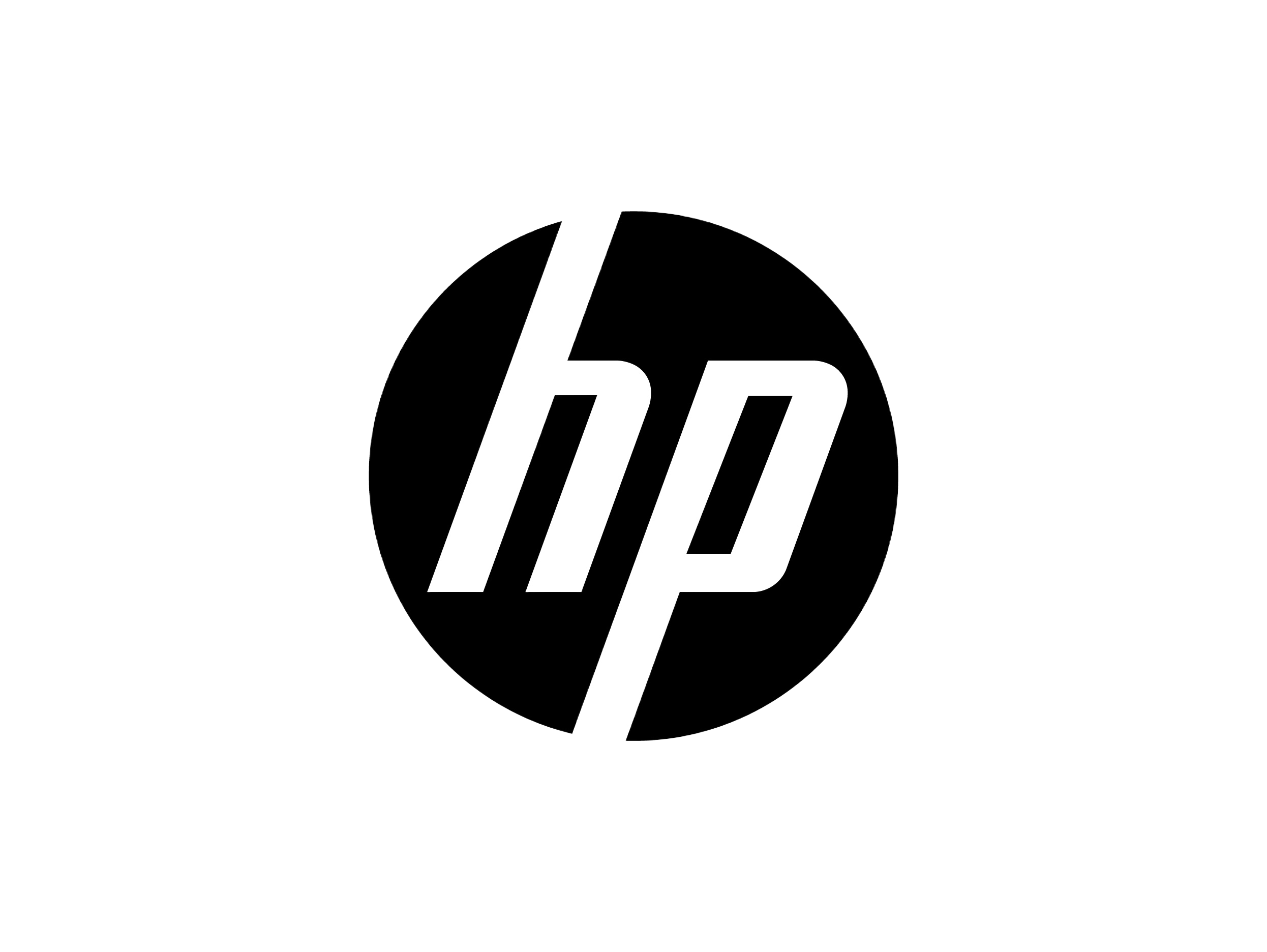 HP logo black