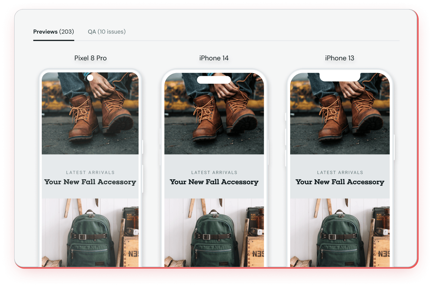Inspect email preview feature