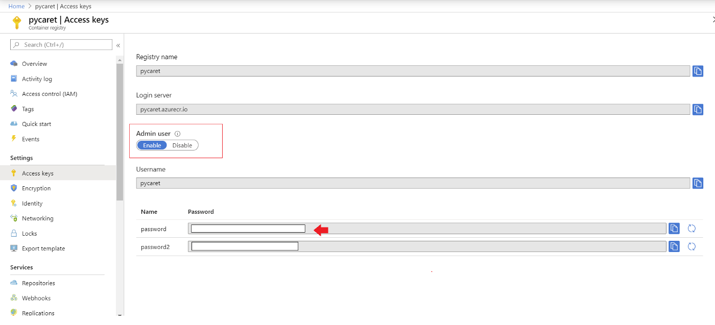 Recurso do Registro de Contêiner do Azure