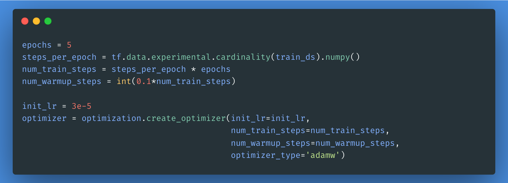 Google Bert Code Sample 8