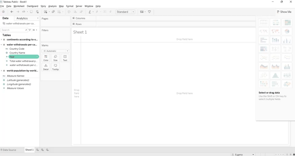 Adding Filters and Colors in Tableau Screenshot