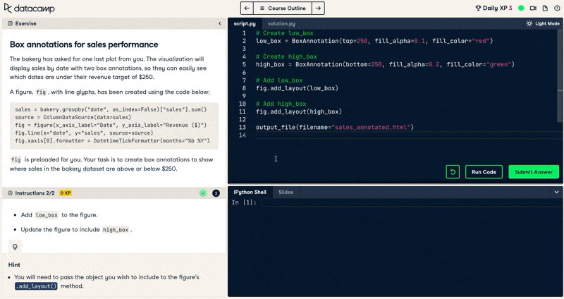 Box annotations with Bokeh