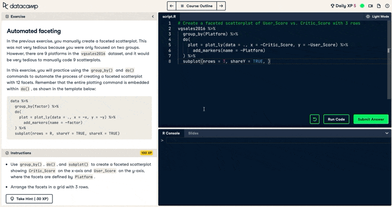 automated faceting with plotly data visualization tool