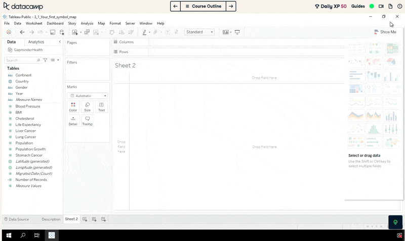 Tableau dashboard