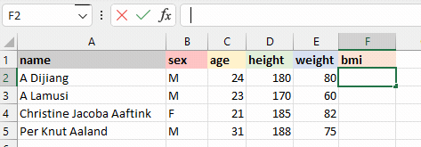 Thêm công thức Excel
