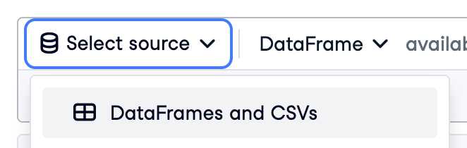 Select data source
